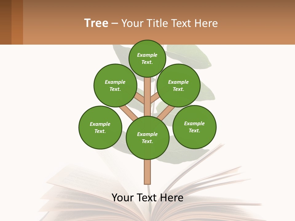 A Book With A Plant On Top Of It PowerPoint Template