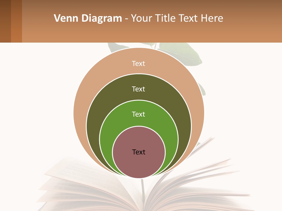 A Book With A Plant On Top Of It PowerPoint Template