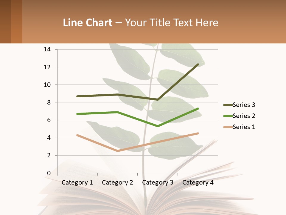 A Book With A Plant On Top Of It PowerPoint Template