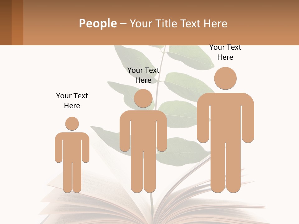 A Book With A Plant On Top Of It PowerPoint Template