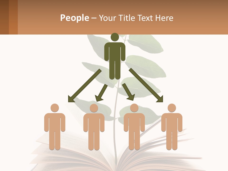 A Book With A Plant On Top Of It PowerPoint Template