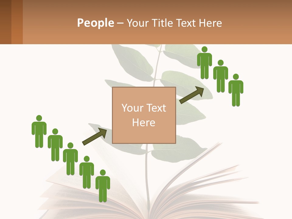 A Book With A Plant On Top Of It PowerPoint Template