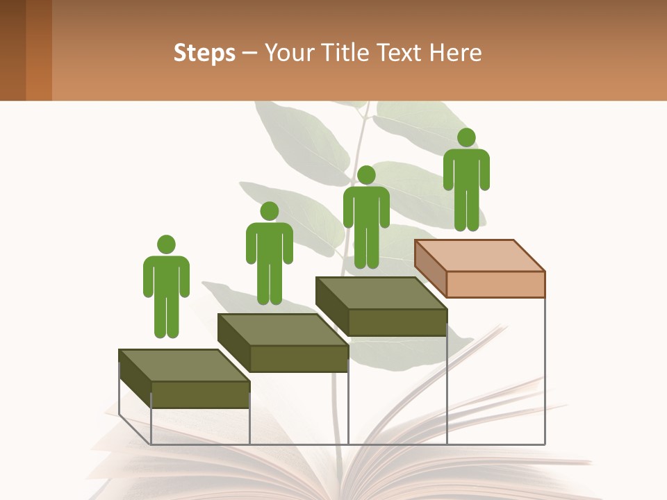 A Book With A Plant On Top Of It PowerPoint Template