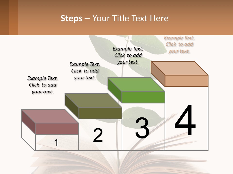 A Book With A Plant On Top Of It PowerPoint Template