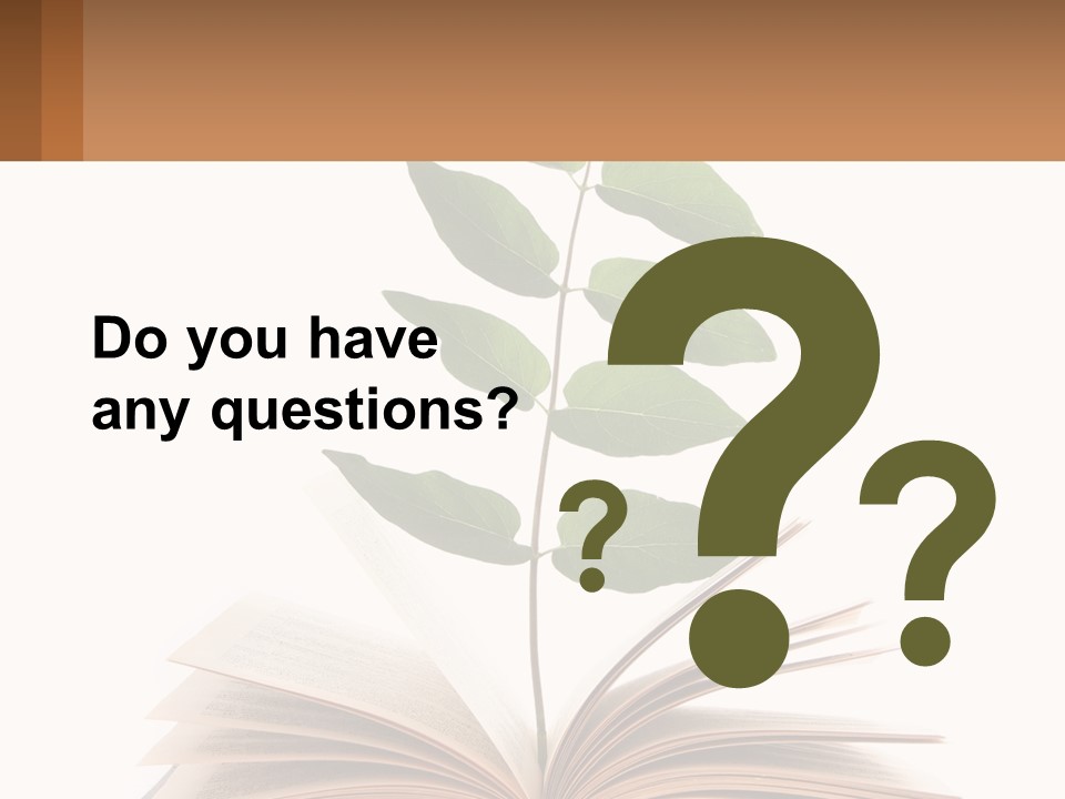 A Book With A Plant On Top Of It PowerPoint Template