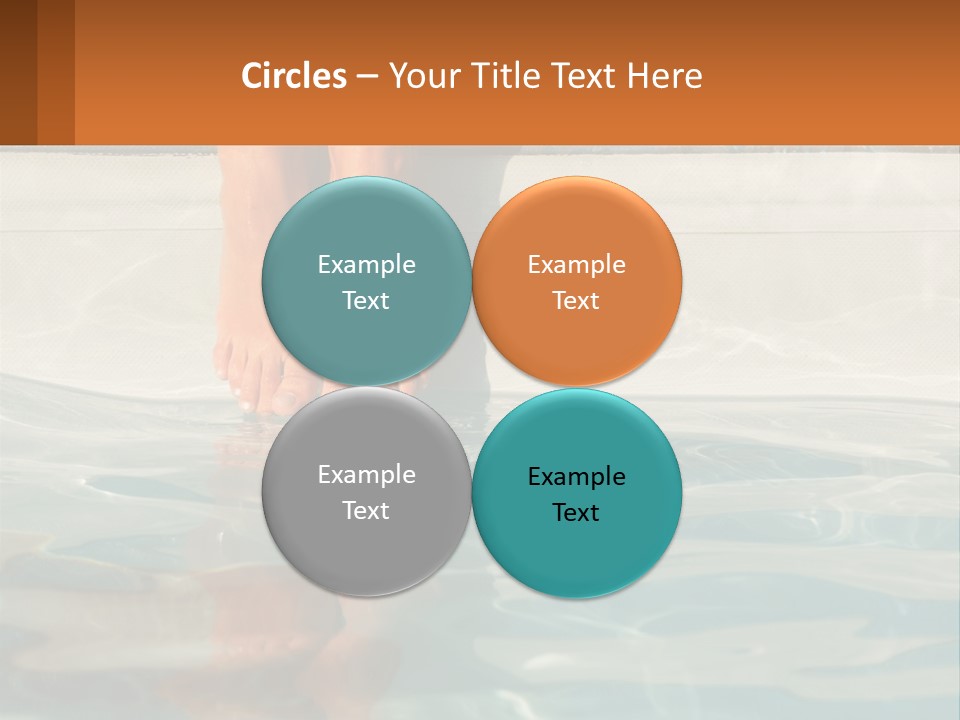 A Person's Bare Feet In A Pool Of Water PowerPoint Template