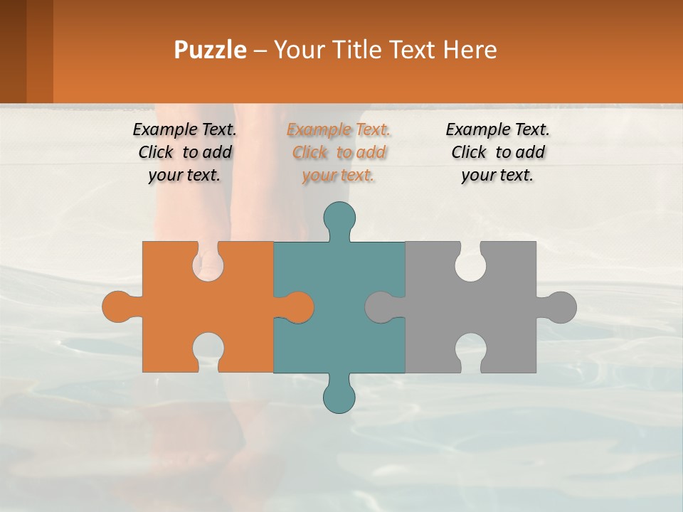 A Person's Bare Feet In A Pool Of Water PowerPoint Template