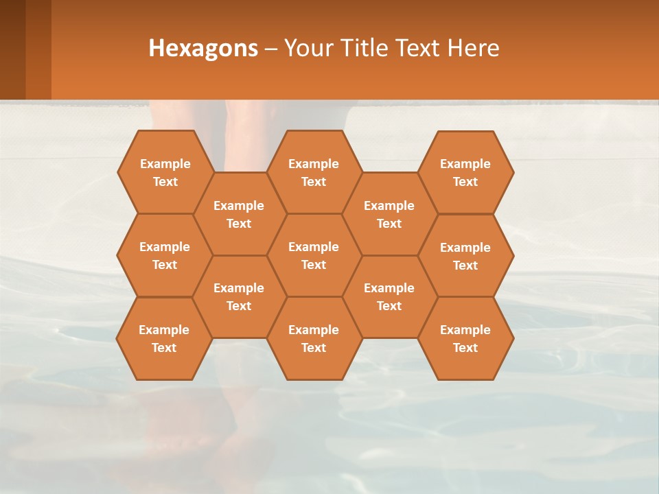 A Person's Bare Feet In A Pool Of Water PowerPoint Template