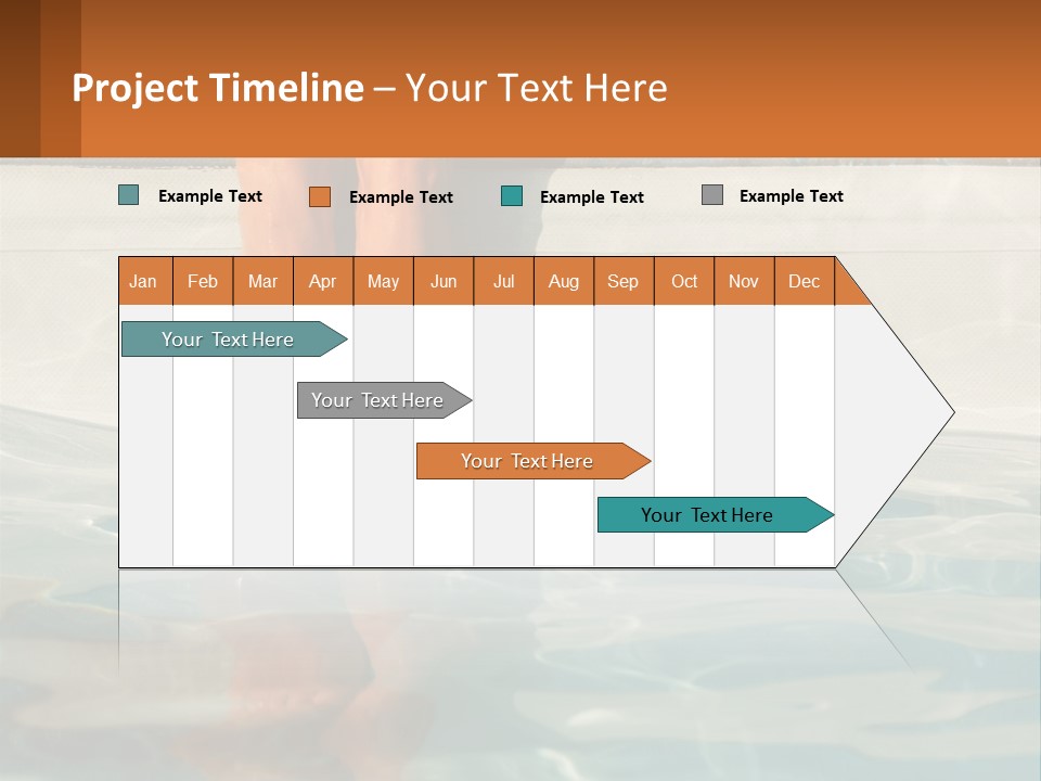 A Person's Bare Feet In A Pool Of Water PowerPoint Template