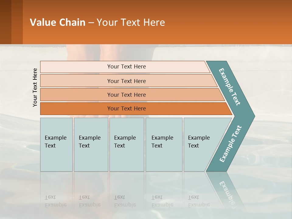 A Person's Bare Feet In A Pool Of Water PowerPoint Template