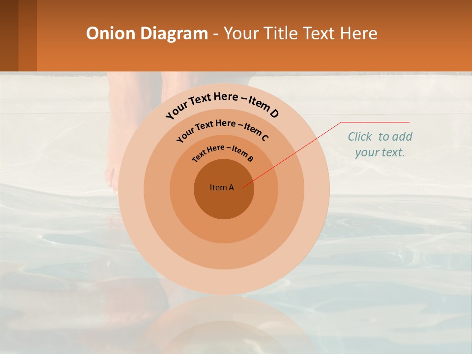 A Person's Bare Feet In A Pool Of Water PowerPoint Template