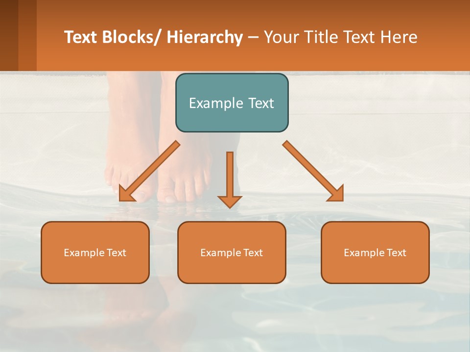 A Person's Bare Feet In A Pool Of Water PowerPoint Template