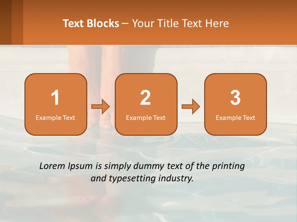 A Person's Bare Feet In A Pool Of Water PowerPoint Template