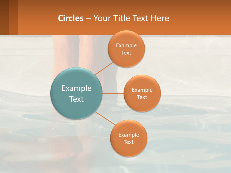 A Person's Bare Feet In A Pool Of Water PowerPoint Template