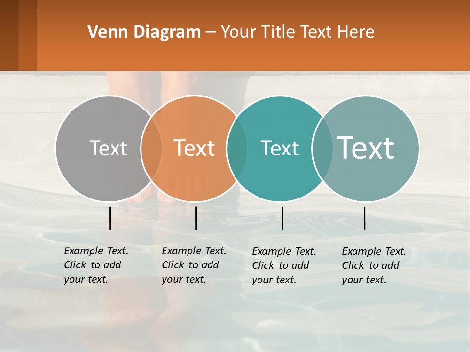 A Person's Bare Feet In A Pool Of Water PowerPoint Template