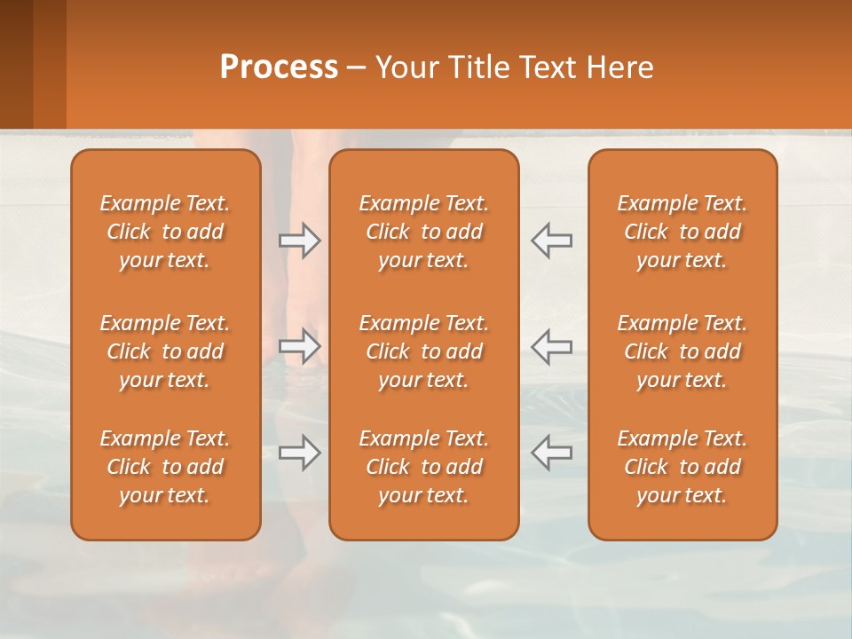 A Person's Bare Feet In A Pool Of Water PowerPoint Template