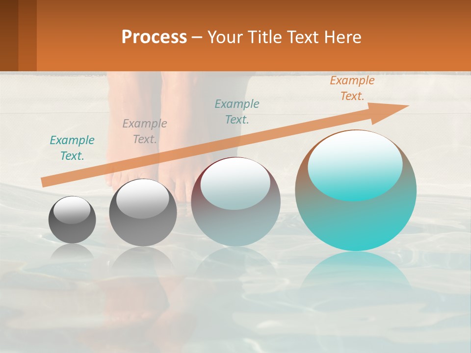 A Person's Bare Feet In A Pool Of Water PowerPoint Template