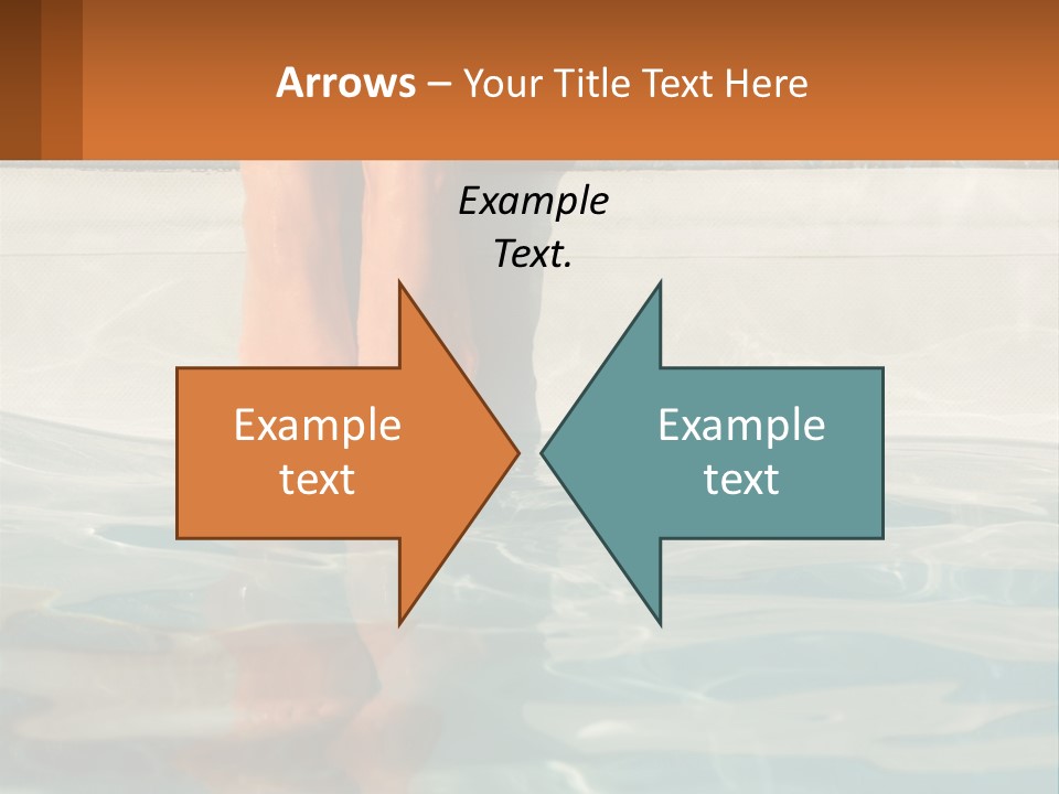 A Person's Bare Feet In A Pool Of Water PowerPoint Template