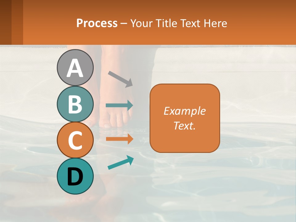 A Person's Bare Feet In A Pool Of Water PowerPoint Template