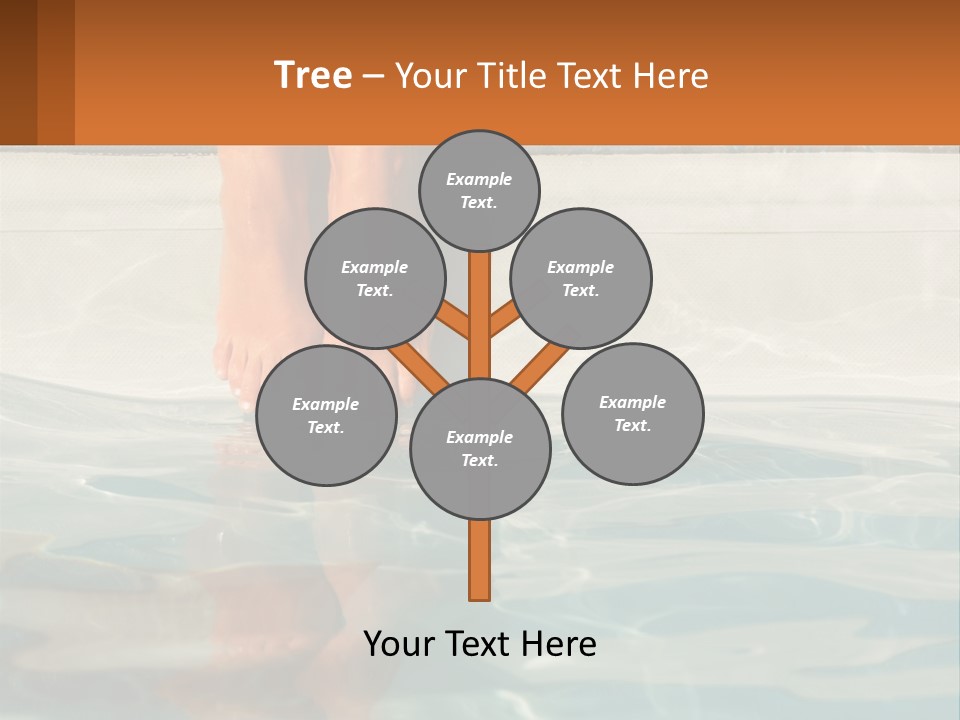 A Person's Bare Feet In A Pool Of Water PowerPoint Template