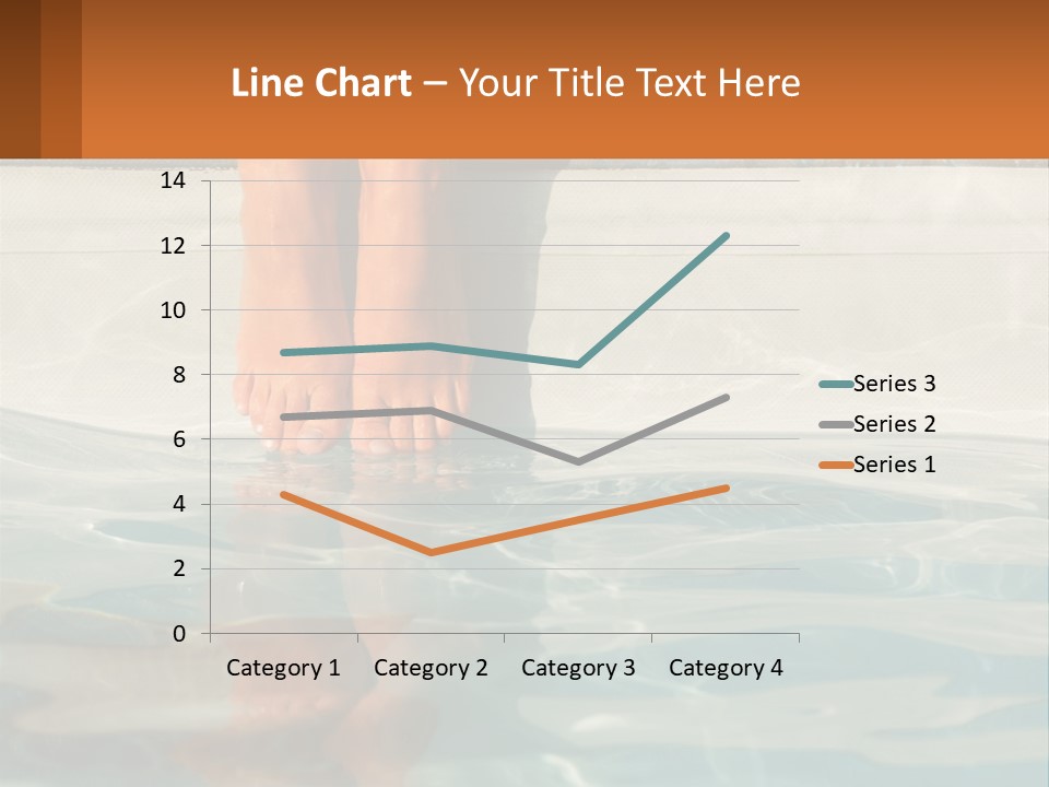 A Person's Bare Feet In A Pool Of Water PowerPoint Template