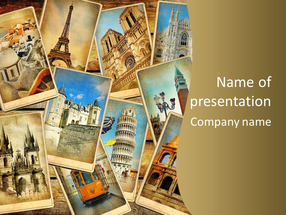 A Collage Of Pictures With The Words Name Of Presentation Company Name PowerPoint Template