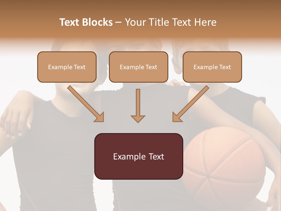 A Group Of Young Boys Standing Next To Each Other Holding A Basketball PowerPoint Template