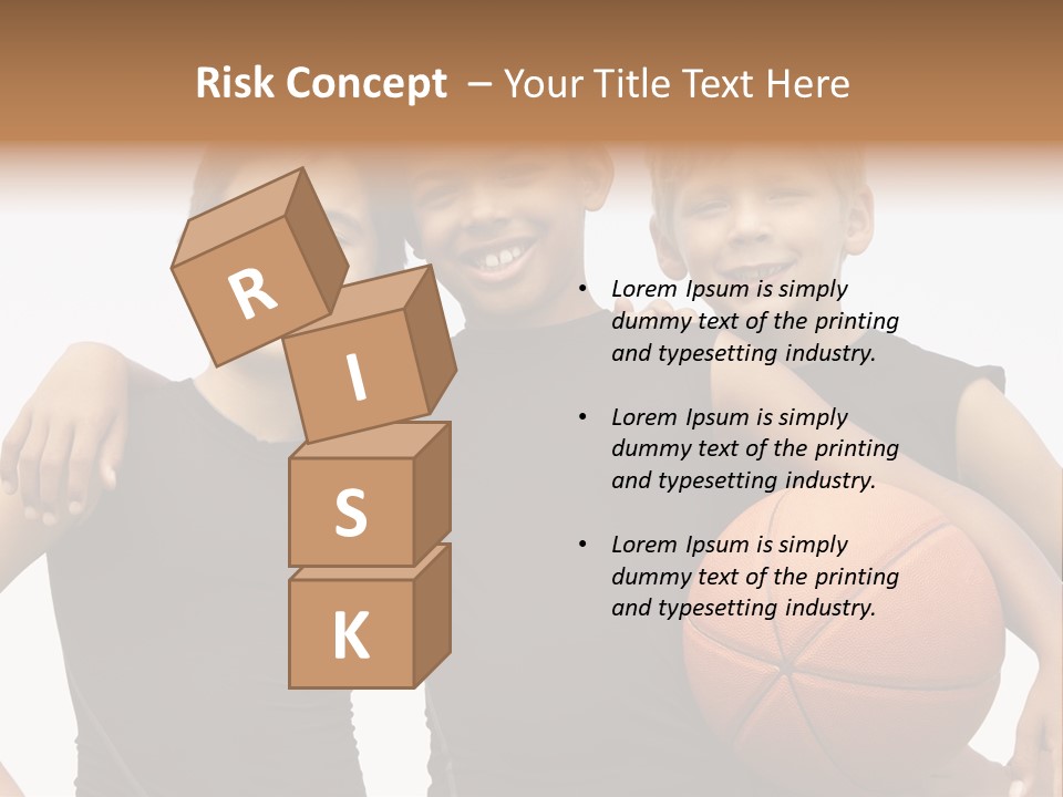 A Group Of Young Boys Standing Next To Each Other Holding A Basketball PowerPoint Template