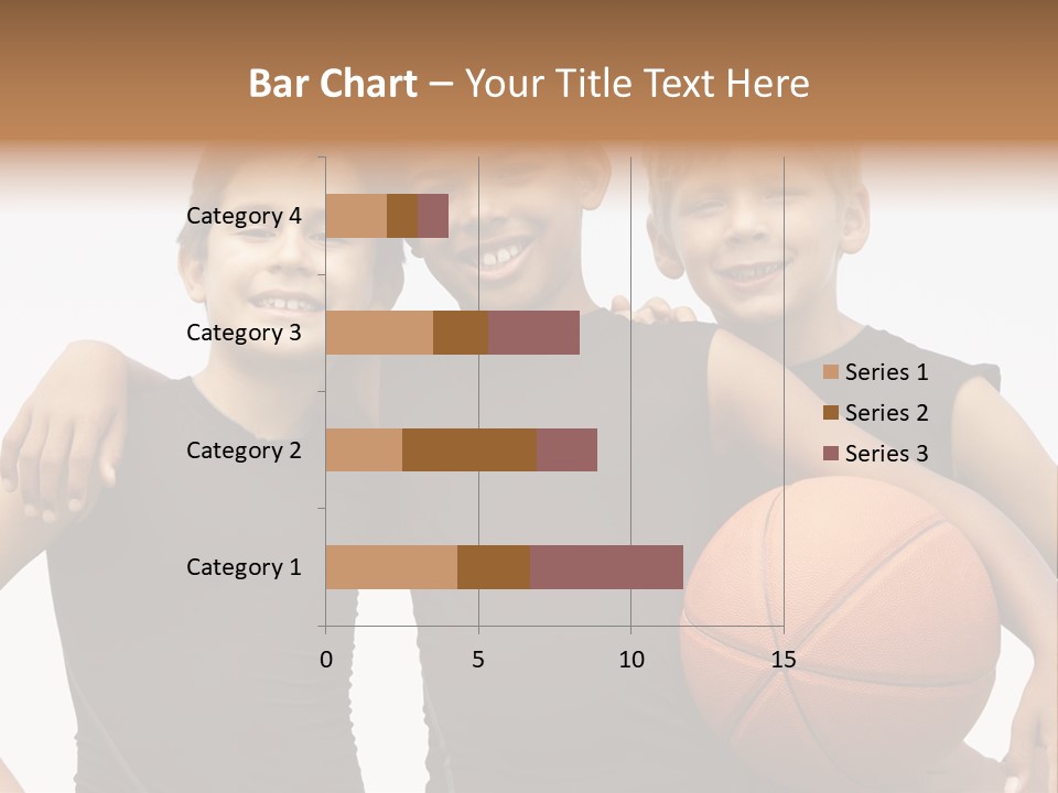 A Group Of Young Boys Standing Next To Each Other Holding A Basketball PowerPoint Template