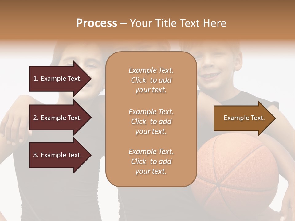 A Group Of Young Boys Standing Next To Each Other Holding A Basketball PowerPoint Template