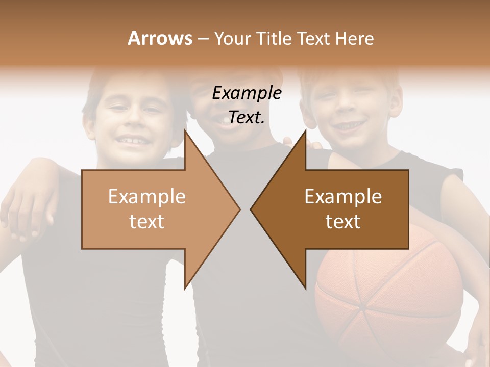 A Group Of Young Boys Standing Next To Each Other Holding A Basketball PowerPoint Template