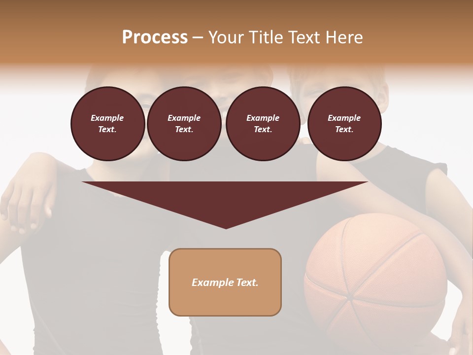 A Group Of Young Boys Standing Next To Each Other Holding A Basketball PowerPoint Template