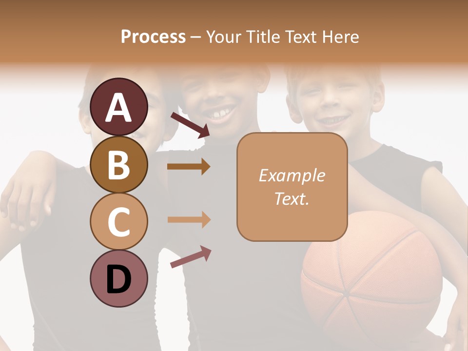 A Group Of Young Boys Standing Next To Each Other Holding A Basketball PowerPoint Template