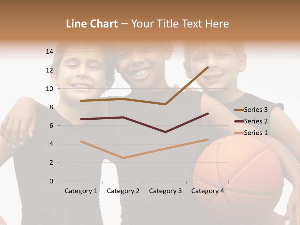 A Group Of Young Boys Standing Next To Each Other Holding A Basketball PowerPoint Template
