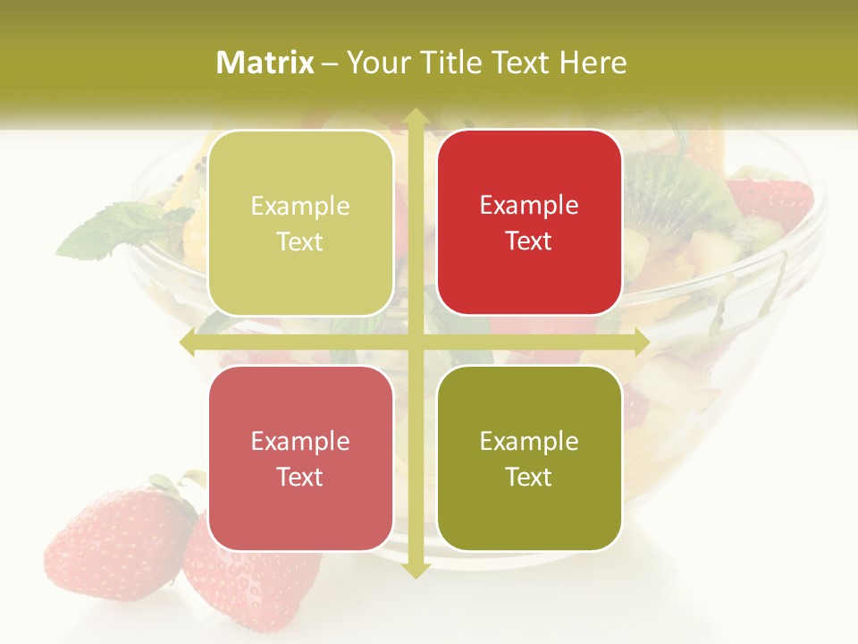 A Bowl Of Fruit Is Shown With Two Strawberries PowerPoint Template