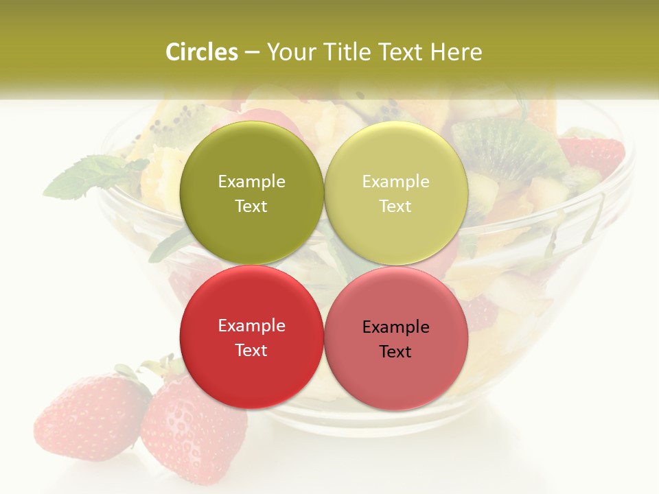 A Bowl Of Fruit Is Shown With Two Strawberries PowerPoint Template