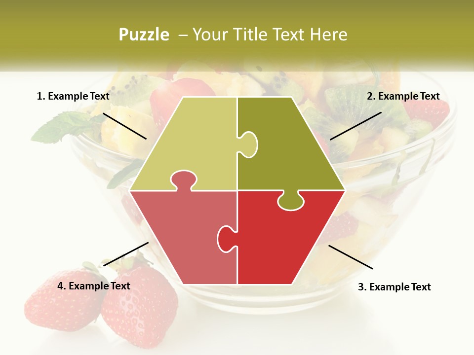 A Bowl Of Fruit Is Shown With Two Strawberries PowerPoint Template
