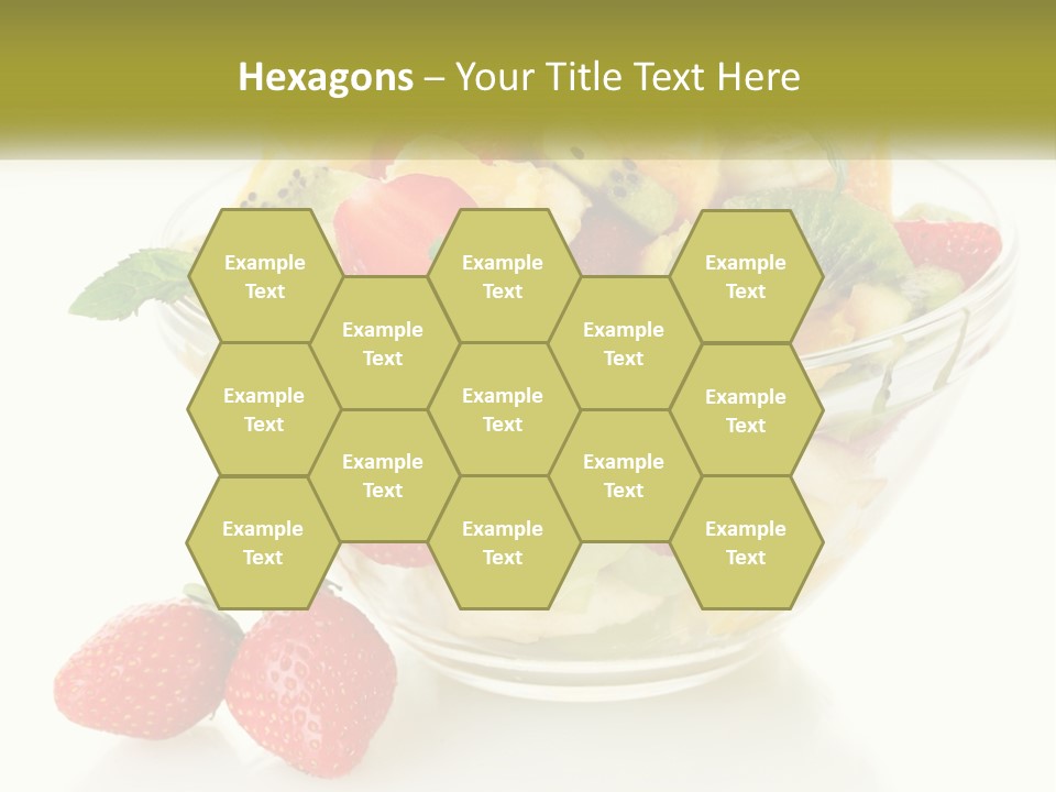 A Bowl Of Fruit Is Shown With Two Strawberries PowerPoint Template