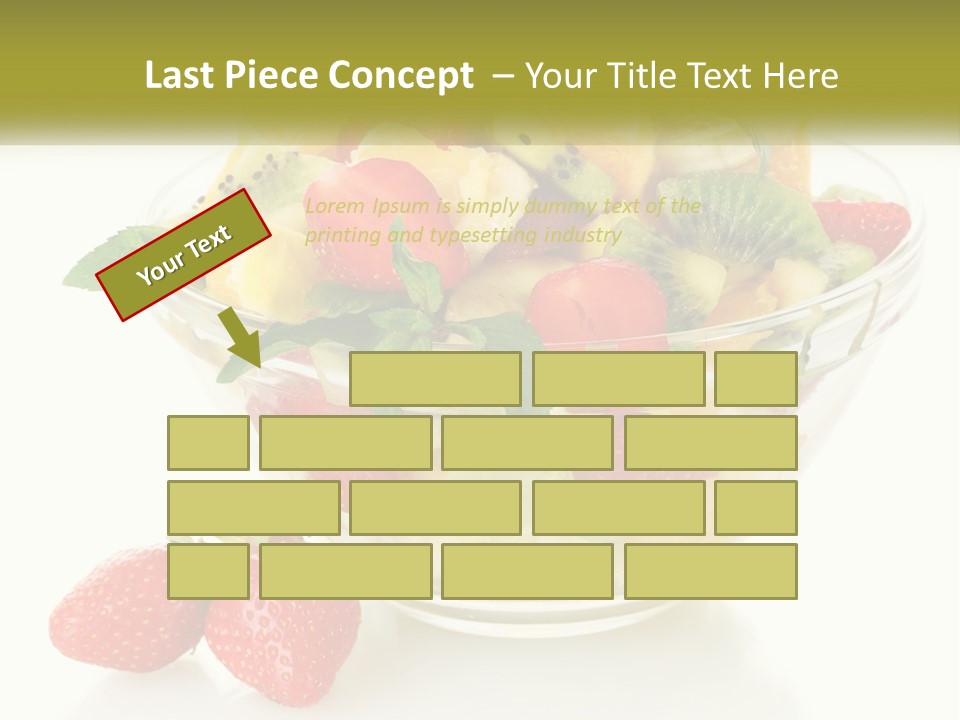 A Bowl Of Fruit Is Shown With Two Strawberries PowerPoint Template