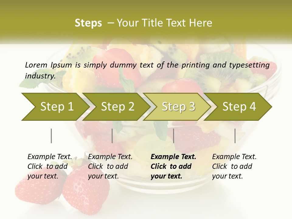 A Bowl Of Fruit Is Shown With Two Strawberries PowerPoint Template