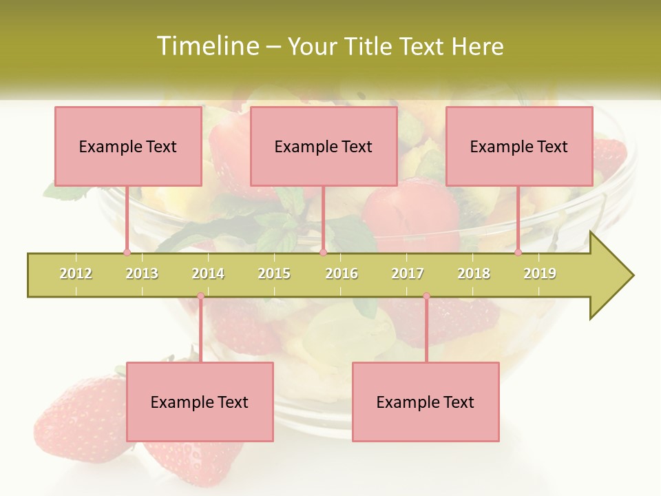A Bowl Of Fruit Is Shown With Two Strawberries PowerPoint Template