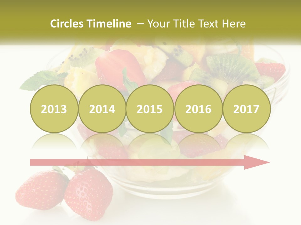 A Bowl Of Fruit Is Shown With Two Strawberries PowerPoint Template
