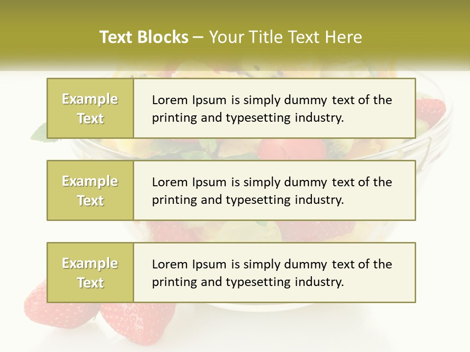 A Bowl Of Fruit Is Shown With Two Strawberries PowerPoint Template