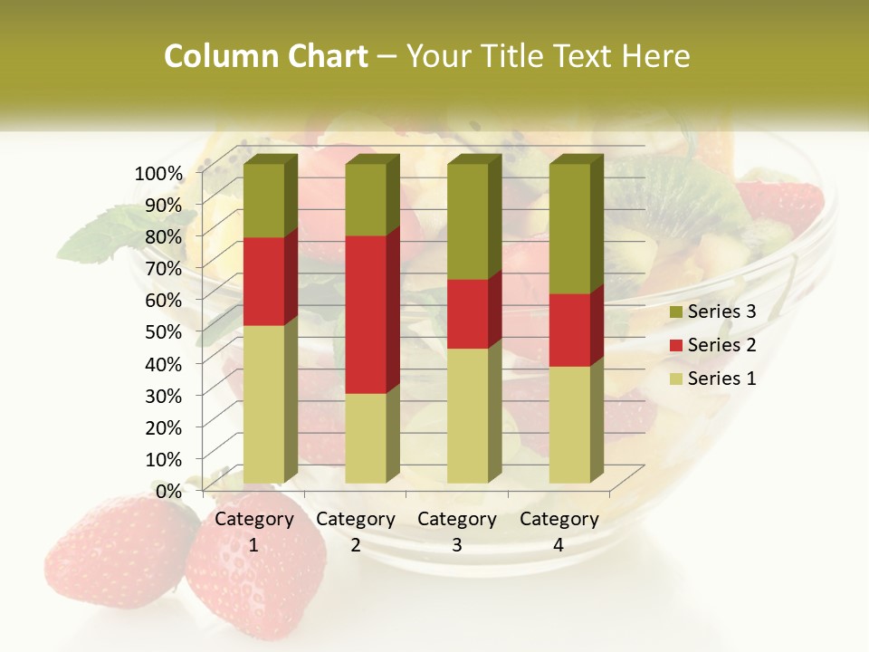 A Bowl Of Fruit Is Shown With Two Strawberries PowerPoint Template