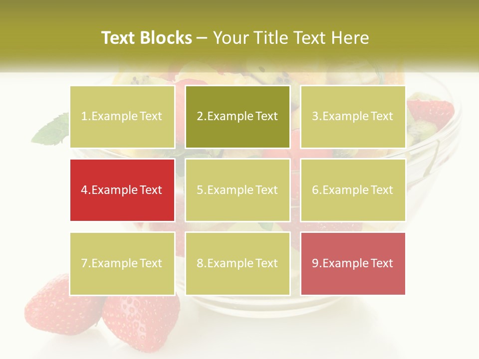 A Bowl Of Fruit Is Shown With Two Strawberries PowerPoint Template