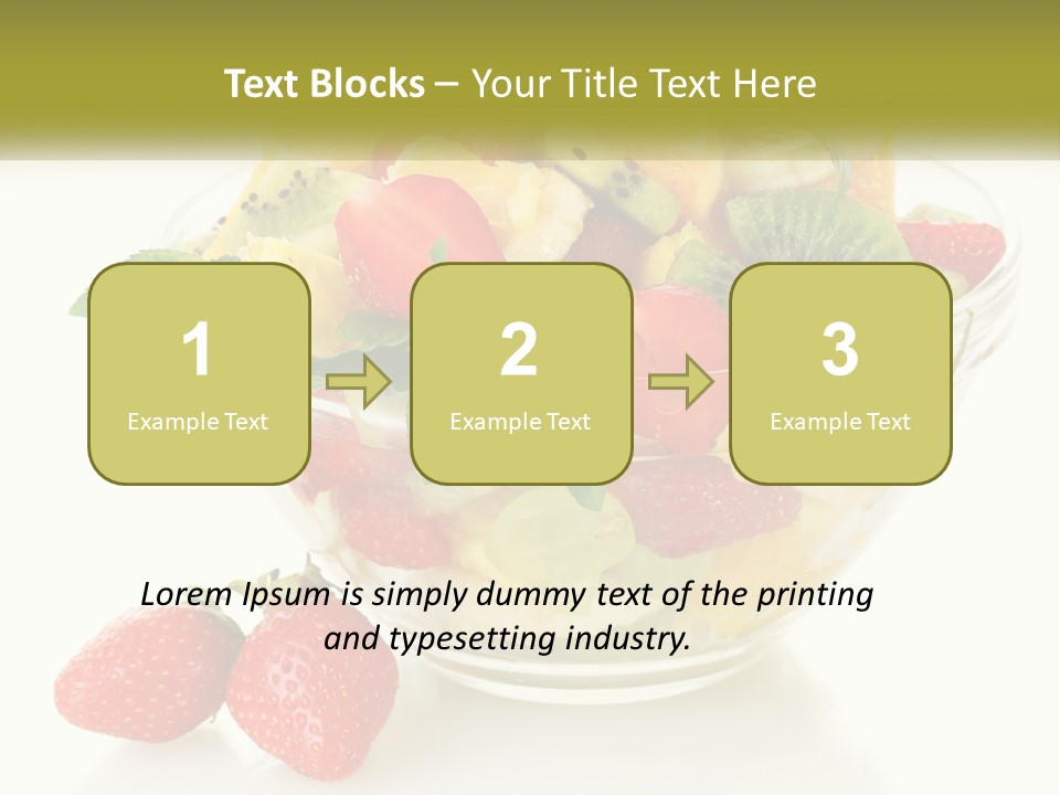 A Bowl Of Fruit Is Shown With Two Strawberries PowerPoint Template