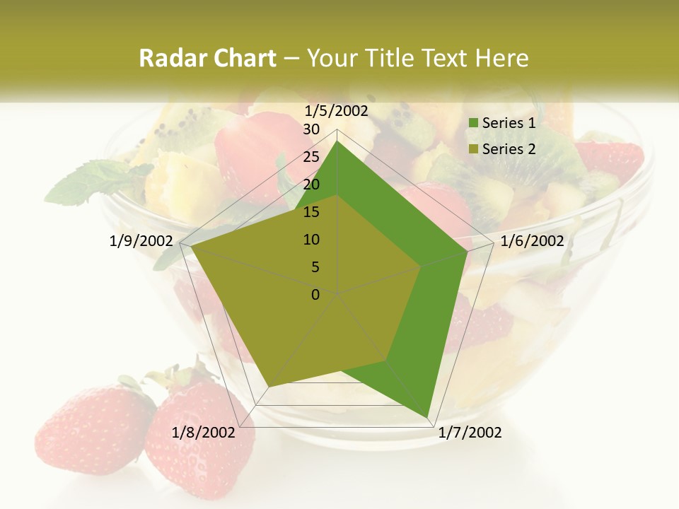 A Bowl Of Fruit Is Shown With Two Strawberries PowerPoint Template