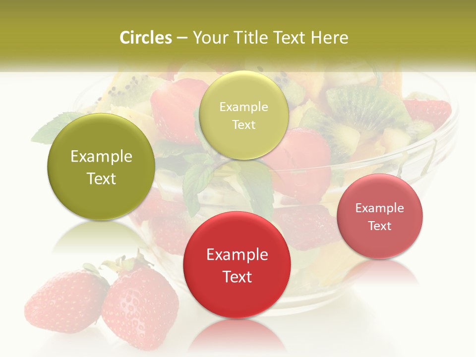 A Bowl Of Fruit Is Shown With Two Strawberries PowerPoint Template