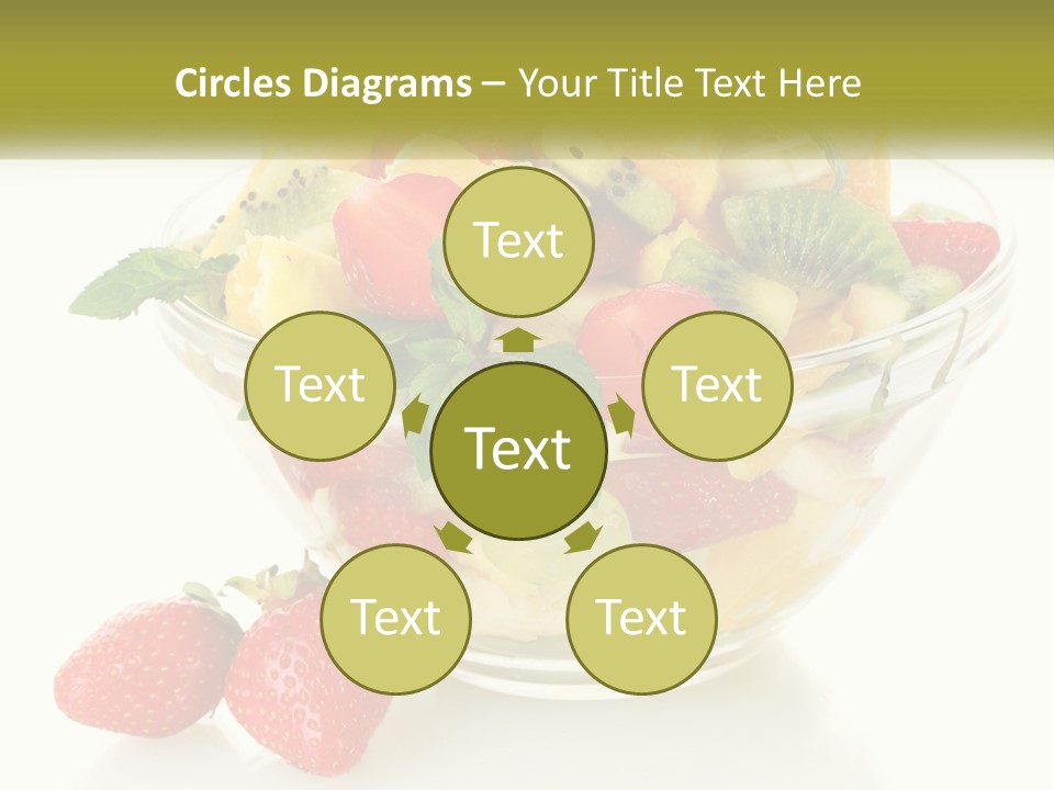 A Bowl Of Fruit Is Shown With Two Strawberries PowerPoint Template