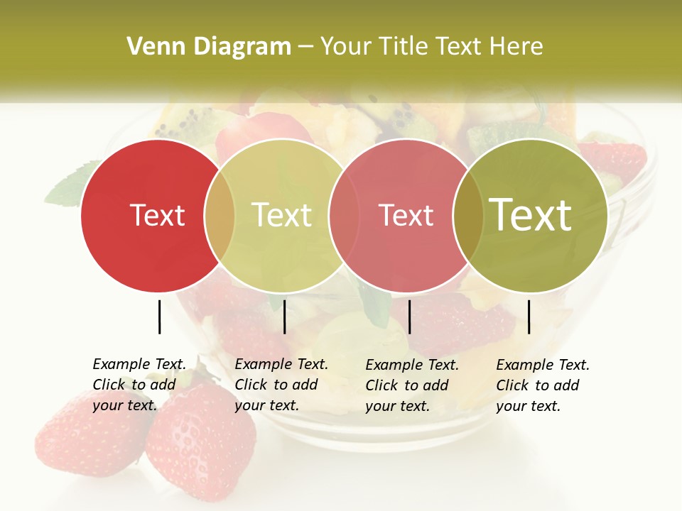 A Bowl Of Fruit Is Shown With Two Strawberries PowerPoint Template